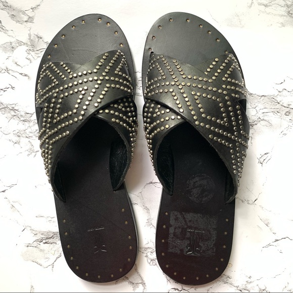 NEW Frye Ally Deco Stud Criss Cross Sandal - Picture 6 of 10